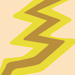 A bright yellow line that curves and rises up like a wave.